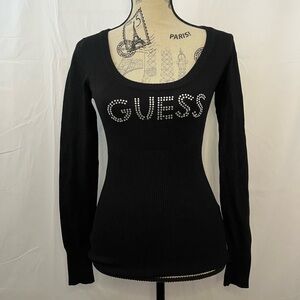 Guess Black Knit Top